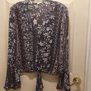 Front tie woman’s blouse